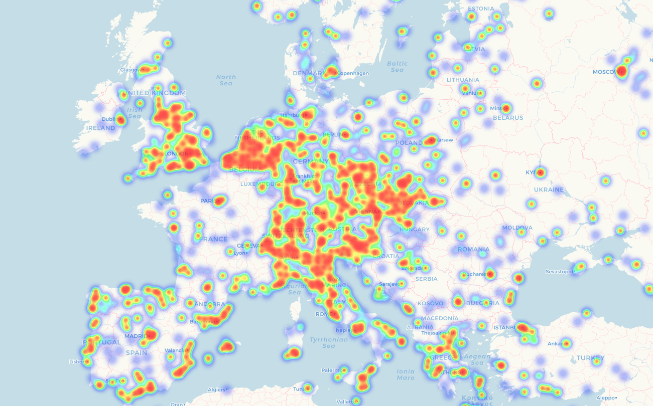 crypto merchants heat map