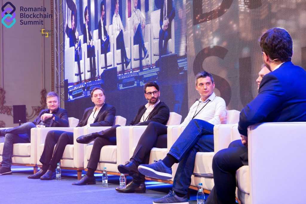 dejan on the panel at the romania blockchain summit 2019 (2)