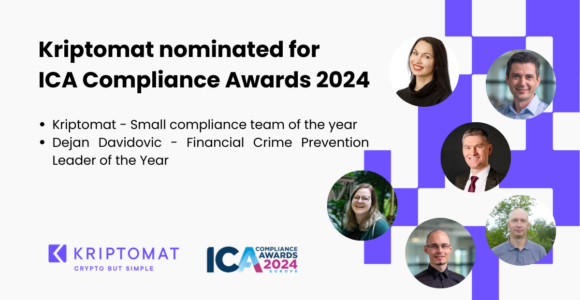 estonia-based crypto trading platform kriptomat has been nominated for ica compliance award